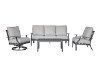 16C103A-SV/LINMIX/SW Gray Outdoor Swivel Patio Chair - Cancun-2