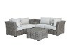 5PC/TAHOE/LINMIX/OP1 5 Piece Gray Outdoor Patio Sectional Sofa Set - Tahoe