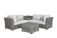 5PC/TAHOE/LINMIX/OP1 5 Piece Gray Outdoor Patio Sectional Sofa Set - Tahoe