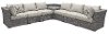 7PC/TAHOE/LINMIX/OP1 Gray 7 Piece Outdoor Patio Sectional Sofa - Tahoe