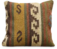 Multi Color Kilim 20 Inch Throw Pillow