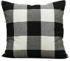 Clearance Black and White Buffalo Plaid Throw Pillow