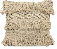 Neutral Moroccan Style Throw Pillow