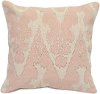 Blush Throw Pillow with Metallic Embroidery Detail