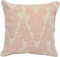 Blush Throw Pillow with Metallic Embroidery Detail