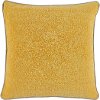 Clearance Squash Yellow Throw Pillow with Flax Linen Piping