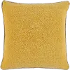 Clearance Squash Yellow Throw Pillow with Flax Linen Piping