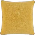 Squash Yellow Throw Pillow with Flax Linen Piping