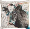 Cream 20 Inch Cow Throw Pillow