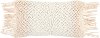 White and Natural Woven Rectangular Throw Pillow