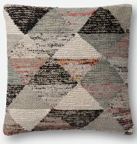 Gray and Multi Color 22 Inch Throw Pillow