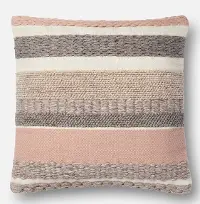 P1042 Blush Striped 22 Inch Throw Pillow