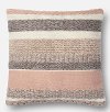 Clearance Blush Striped 22 Inch Throw Pillow