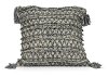 22 Inch Gray Throw Pillow with Tassels-1