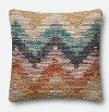 Multi Color Chevron Woven Wool Throw Pillow