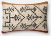 Camel and Rust Wool Rectangular Throw Pillow