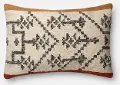 P4022/RUSTWOOLPILLOW Camel and Rust Wool Rectangular Throw Pillow