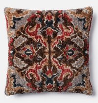 Gray and Multi Color 22 Inch Throw Pillow