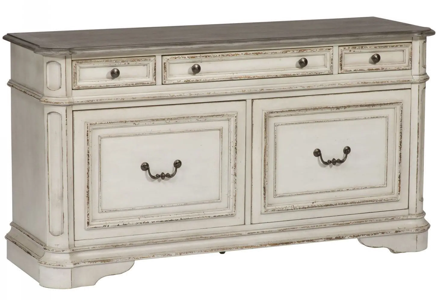 Magnolia Manor Antique White Cabinet-1