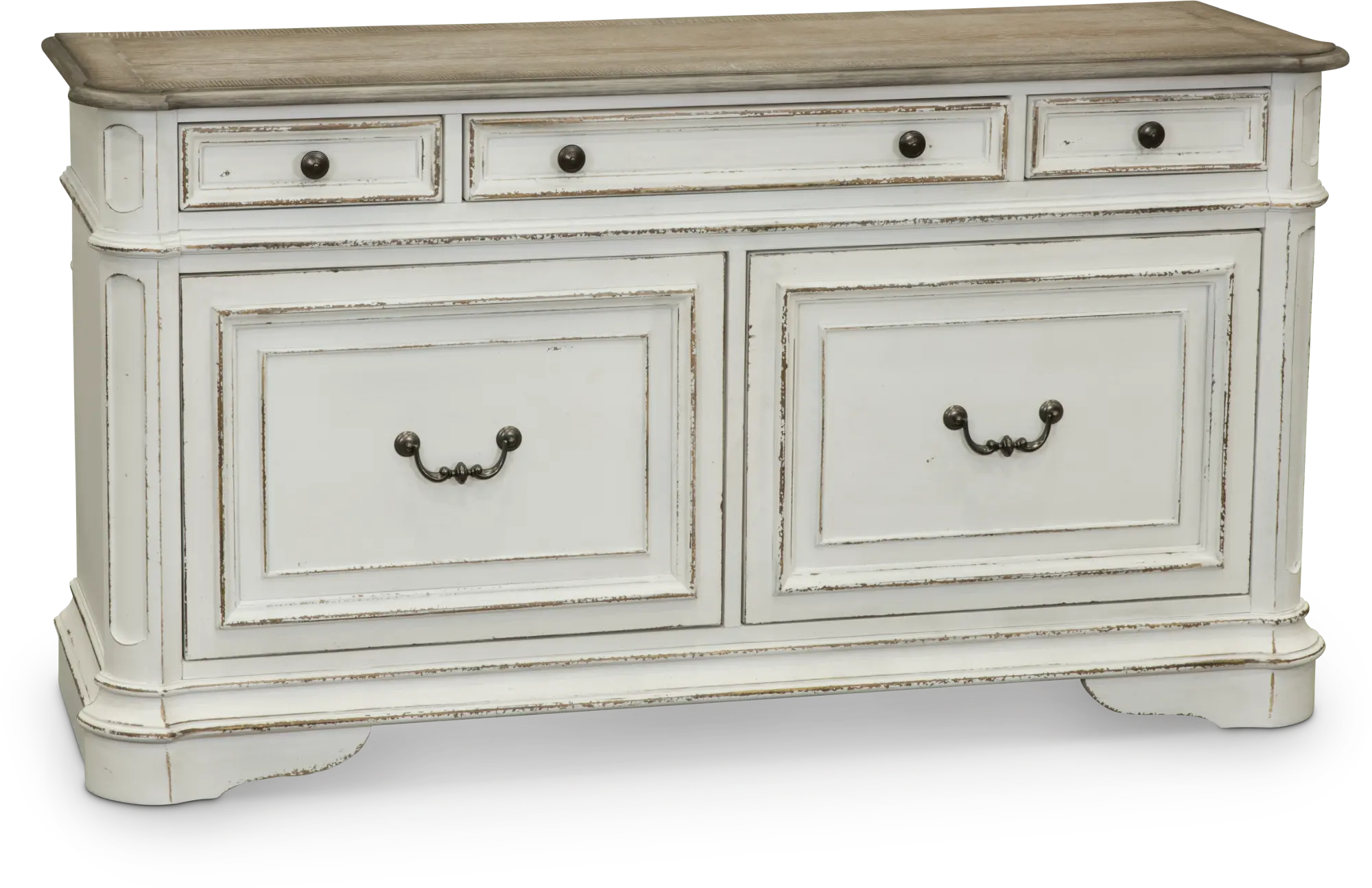 Magnolia Manor Antique White Cabinet-3