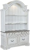 Antique White Cabinet with Hutch - Magnolia Manor