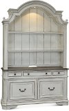 Antique White Cabinet with Hutch - Magnolia Manor-8