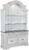 Magnolia Manor Antique White Cabinet with Hutch