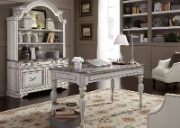 Magnolia Manor Antique White Cabinet with Hutch-7