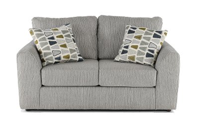 Casual Contemporary Gray Loveseat - Hannah