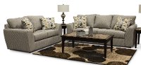 Casual Contemporary Gray 2 Piece Living Room Set - Hannah