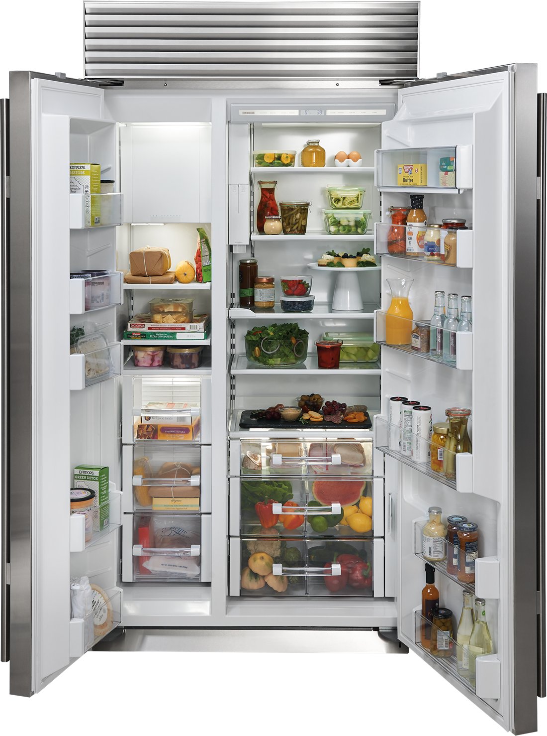 BI-42SID/S/TH Sub-Zero 42 Inch Classic Side by Side Smart Refrigerator with Internal Water Dispenser - 20.6 cu. ft.,Stainless Steel, Tubular Handle-2
