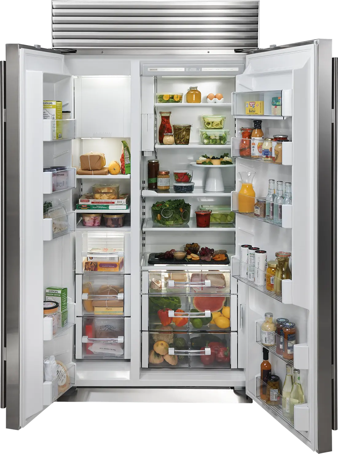 BI-42SID/S/TH Sub-Zero 42 Inch Classic Side by Side Smart Refrigerator with Internal Water Dispenser - 20.6 cu. ft.,Stainless Steel, Tubular Handle-2