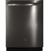 GDT655SBLTS GE Dishwasher with Hidden Controls - Black Stainless Steel with a Stainless Steel Interior