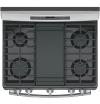 JGB700BEJTS GE 30 Inch Gas Convection Range - 5.0 cu. ft. Black Stainless Steel-3