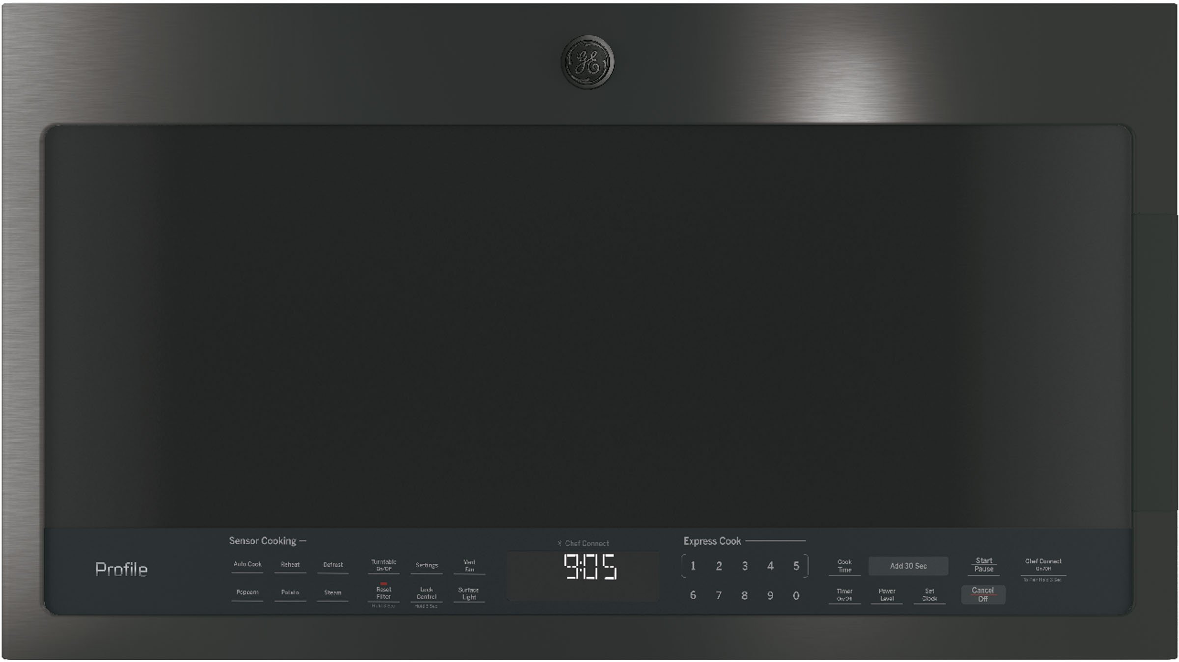 PVM9005BLTS GE Profile Series 2.1 Cu. Ft. Over-the-Range Sensor Microwave Oven - Black Stainless Steel-1