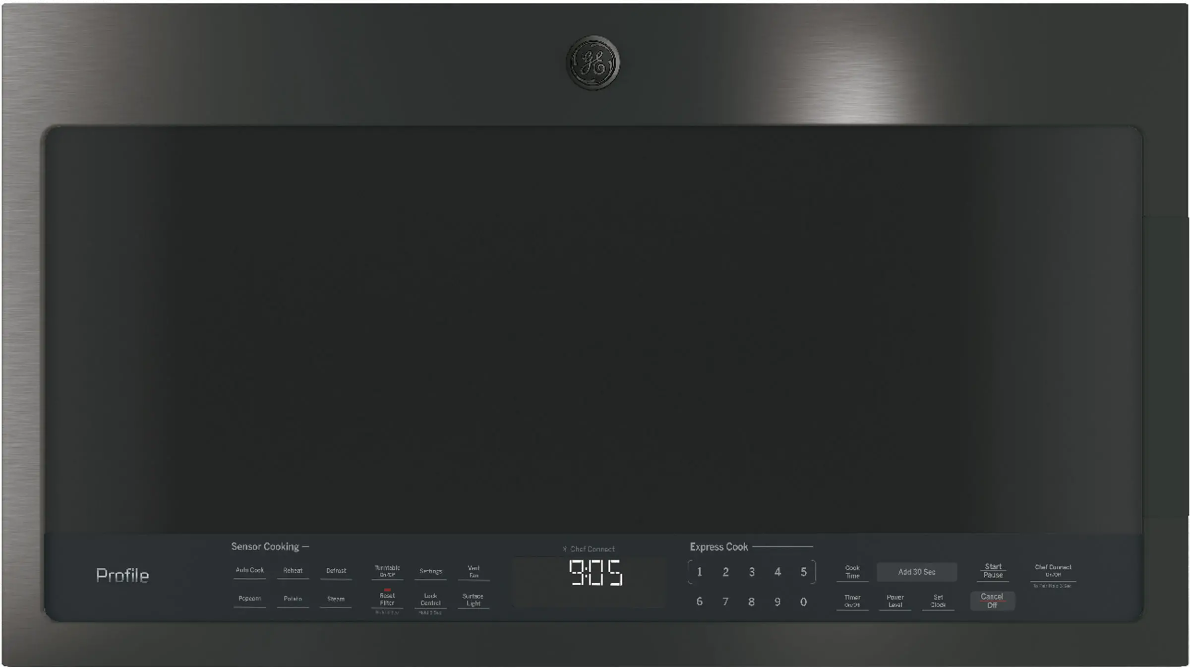 PVM9005BLTS GE Profile Series 2.1 Cu. Ft. Over-the-Range Sensor Microwave Oven - Black Stainless Steel-1