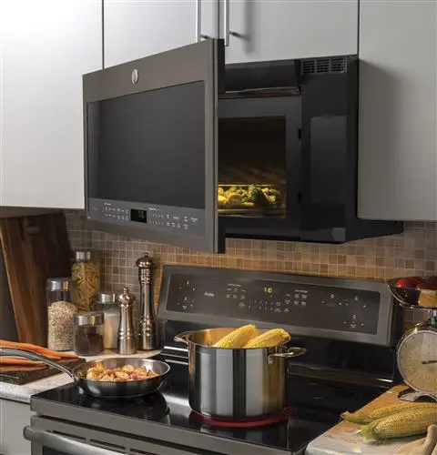 PVM9005BLTS GE Profile Series 2.1 Cu. Ft. Over-the-Range Sensor Microwave Oven - Black Stainless Steel-6