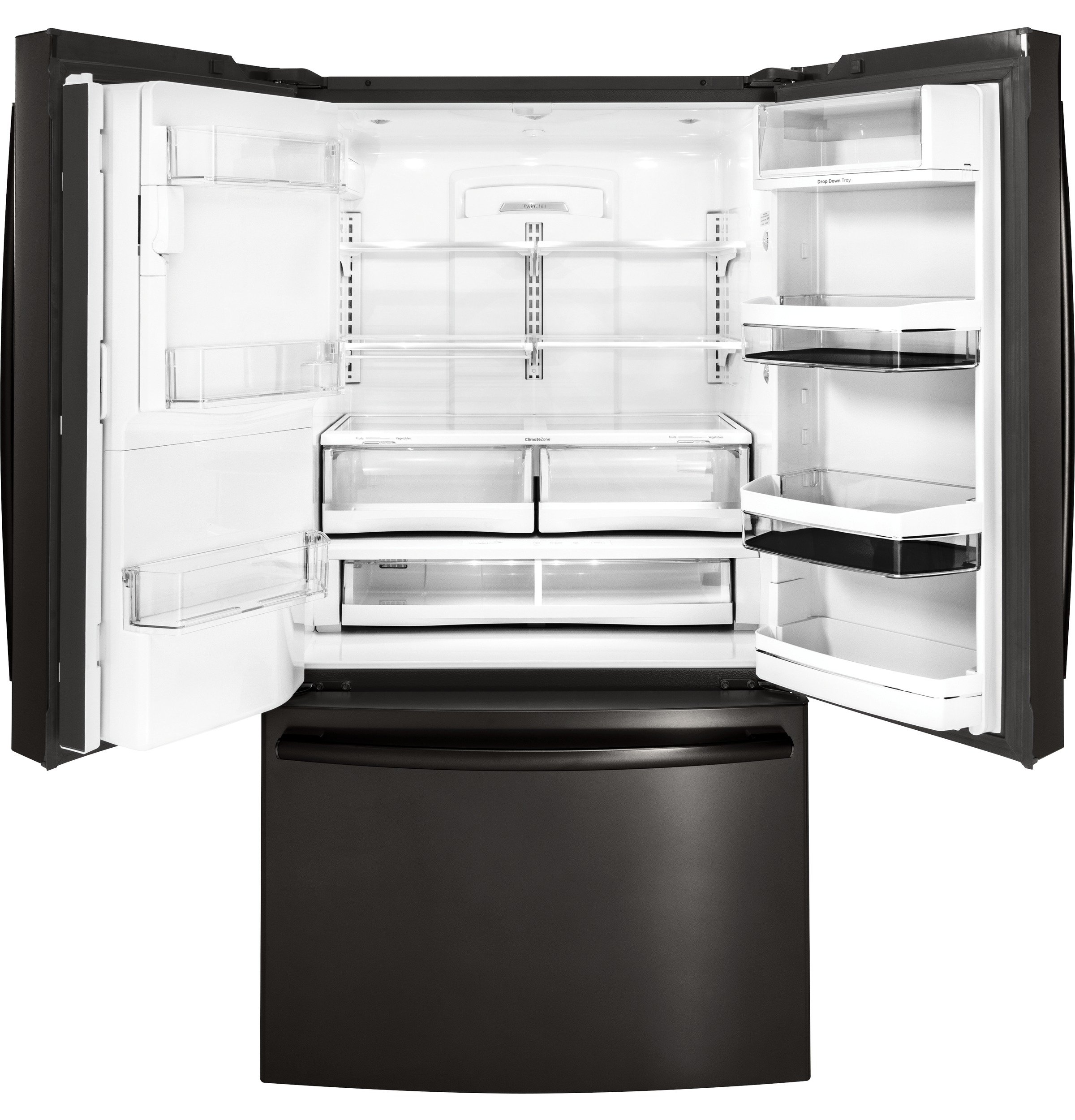 PFE28PBLTS GE Profile Series Black Stainless Steel French-Door Refrigerator - 36 Inch with Keurig K-Cup Brewing System-2