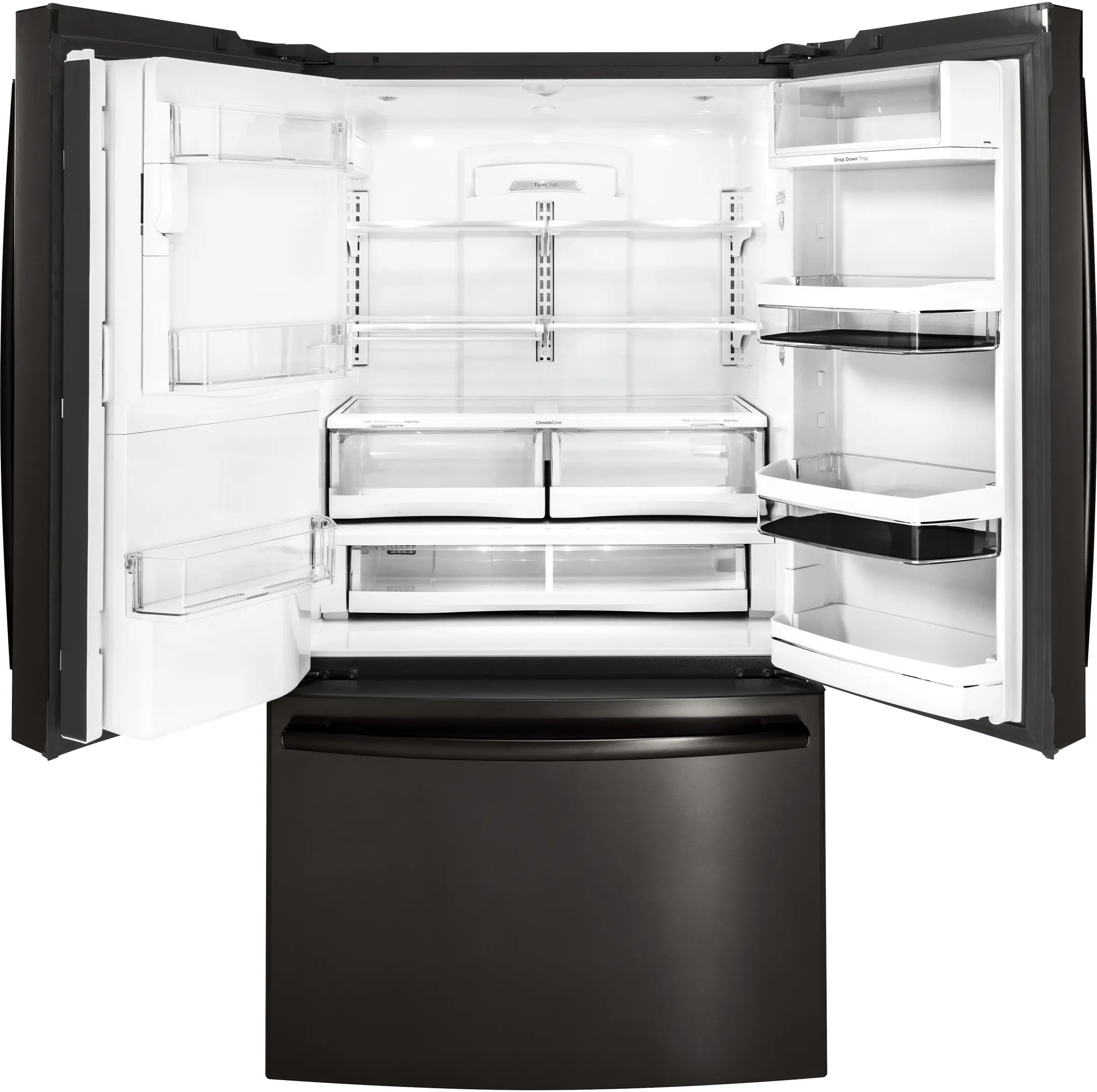 PFE28PBLTS GE Profile Series Black Stainless Steel French-Door Refrigerator - 36 Inch with Keurig K-Cup Brewing System-2