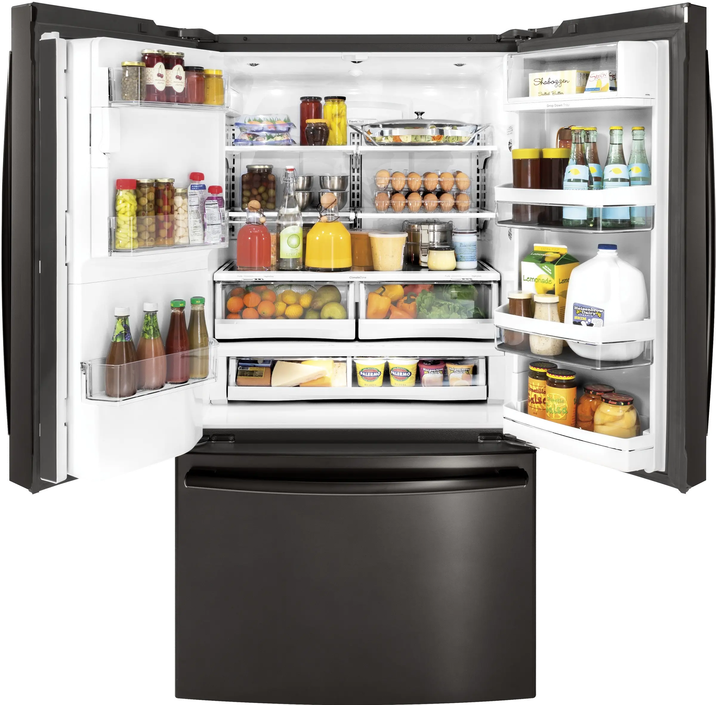 PFE28PBLTS GE Profile Series Black Stainless Steel French-Door Refrigerator - 36 Inch with Keurig K-Cup Brewing System-4