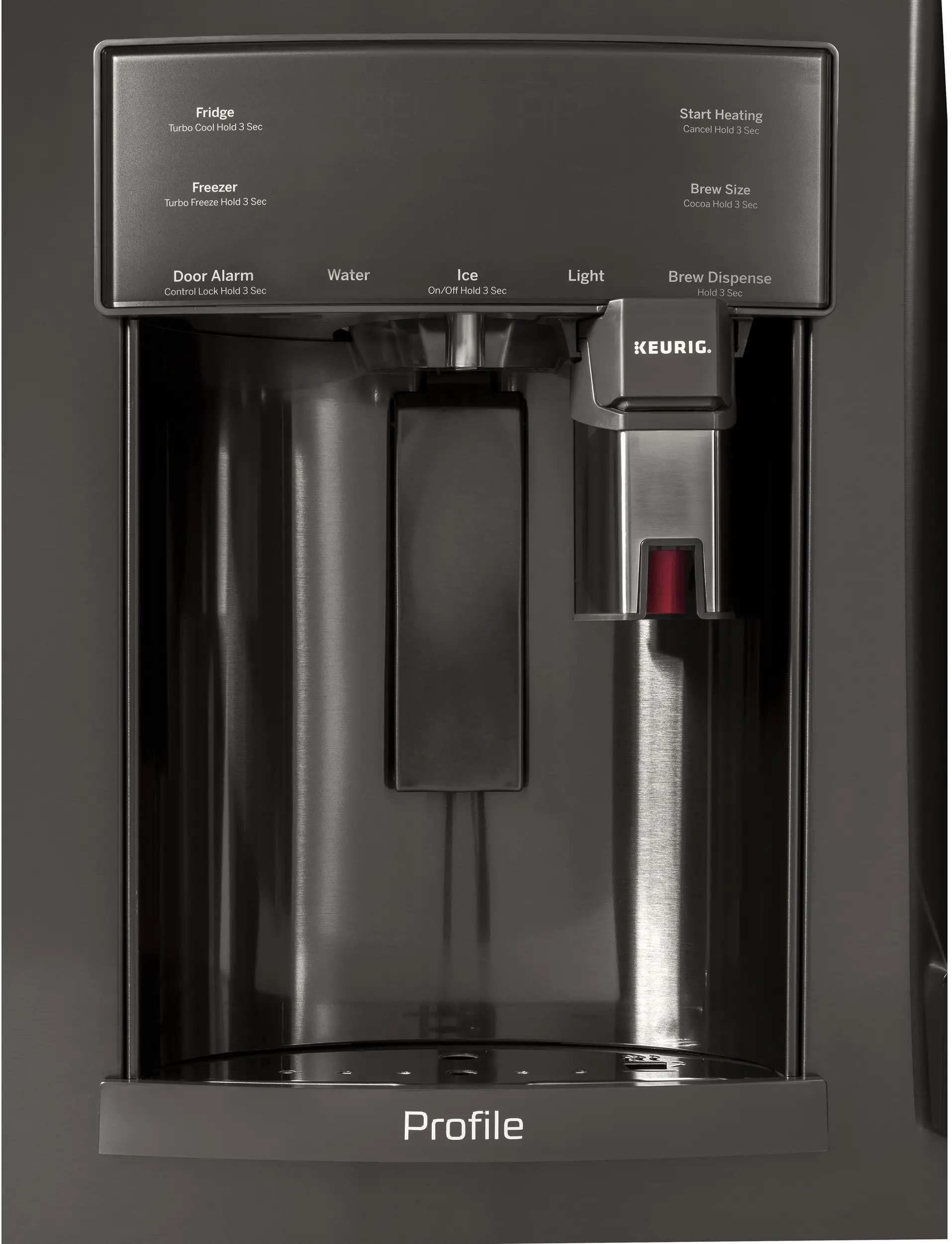 PFE28PBLTS GE Profile Series Black Stainless Steel French-Door Refrigerator - 36 Inch with Keurig K-Cup Brewing System-5