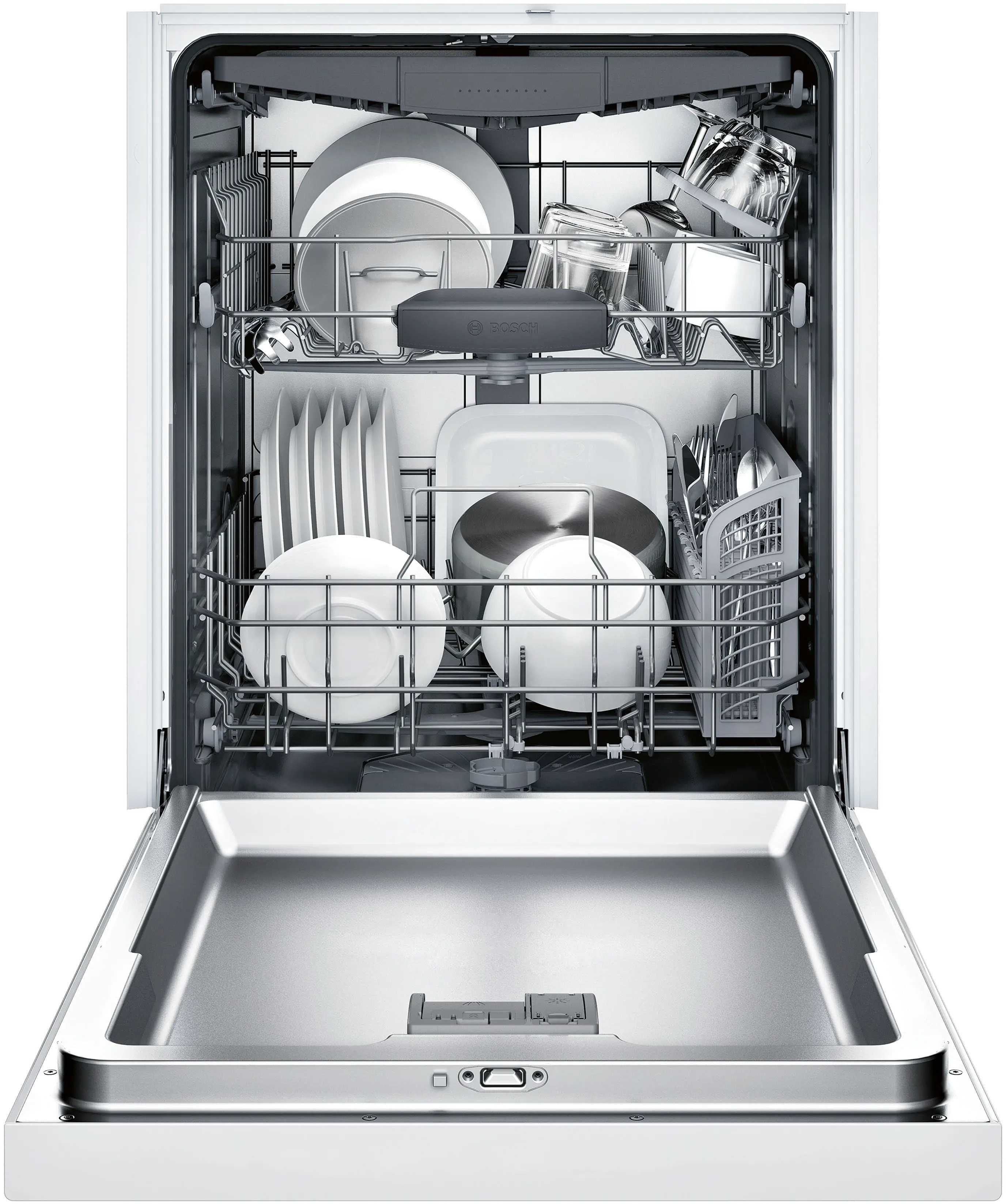 SHEM63W52N Bosch 300 Series Front Control Dishwasher - White-2