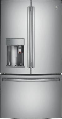 PYE22PBLTS GE Profile Series ENERGY STAR Stainless Steel Counter-Depth French-Door Refrigerator - 36 Inch with Keurig K-Cup Brewing System