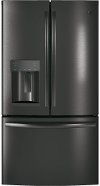 GFE28GBLTS GE 27.8 cu. ft. French-Door Refrigerator - 36 Inch Black Stainless Steel