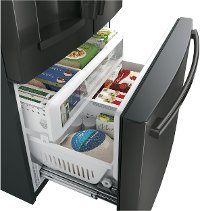 GFE28GBLTS GE 27.8 cu. ft. French-Door Refrigerator - 36 Inch Black Stainless Steel-6