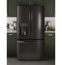 GYE22HBLTS GE 22.2 cu. ft. Counter Depth French Door Refrigerator - 36 Inch Black Stainless Steel-4