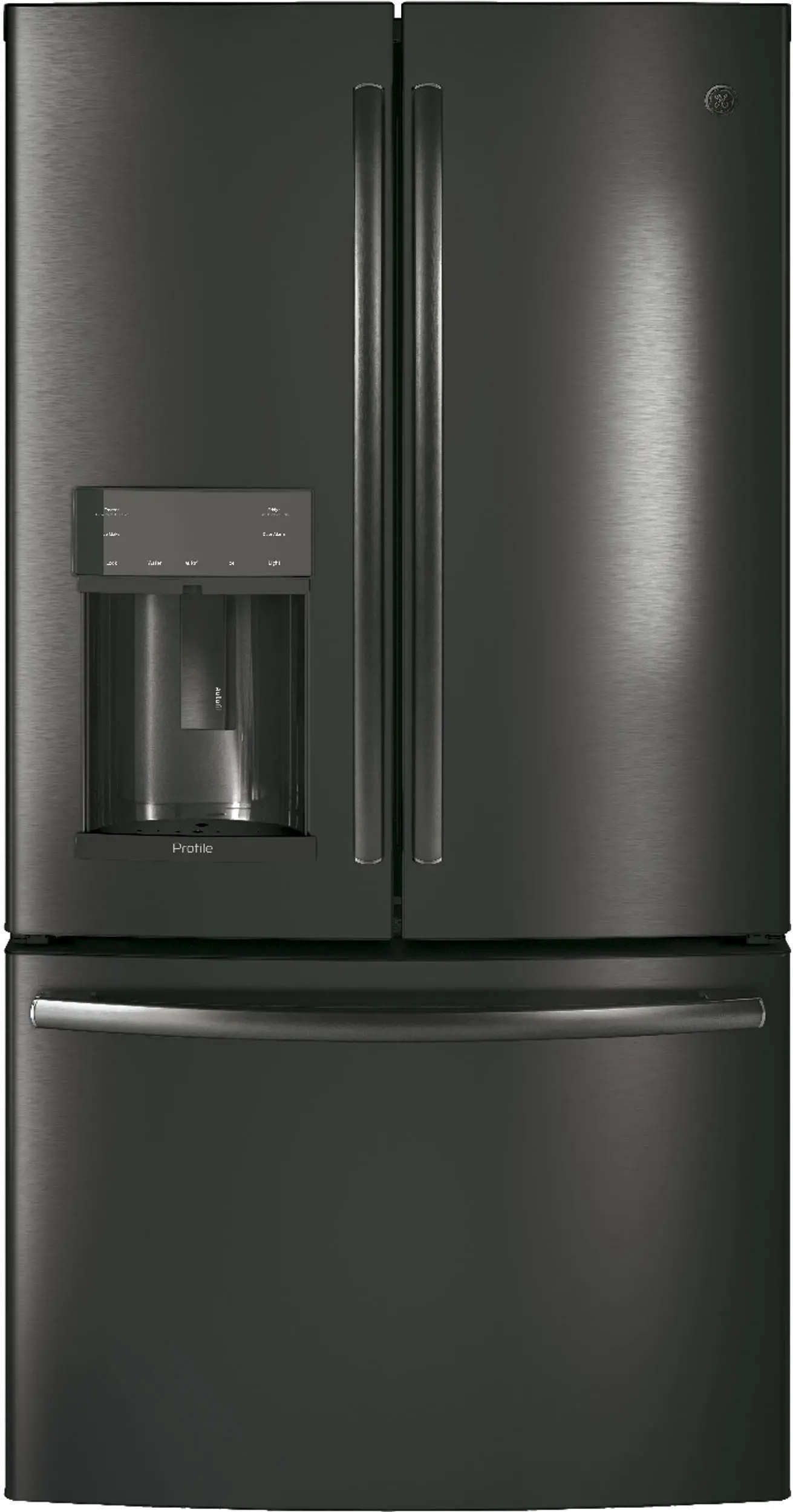 PFE28KBLTS GE Profile 27.8 cu ft French Door Refrigerator - Black Stainless Steel-1