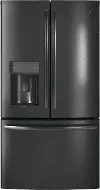 PFE28KBLTS GE Profile 27.8 cu ft French Door Refrigerator - Black Stainless Steel
