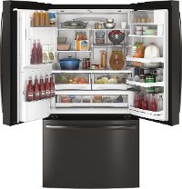 PFE28KBLTS GE Profile 36 Inch French Door Refrigerator - 27.8 cu. ft. Black Stainless Steel-2