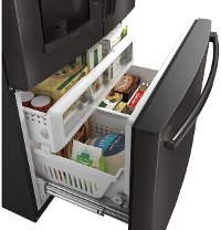 PFE28KBLTS GE Profile 36 Inch French Door Refrigerator - 27.8 cu. ft. Black Stainless Steel-4